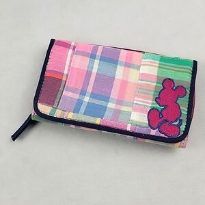 Walt Disney World plaid mickey mouse wallet